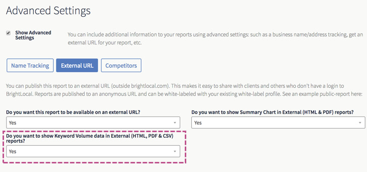 Show or Hide keyword query count