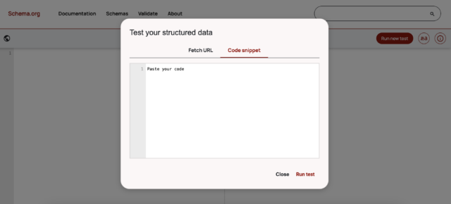 Testing schema in Schema.org