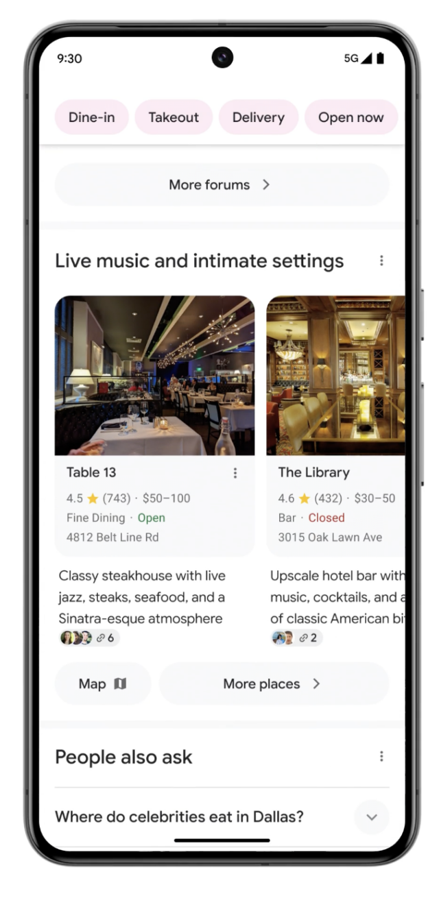 Google Io Restaurant Topic Cluster