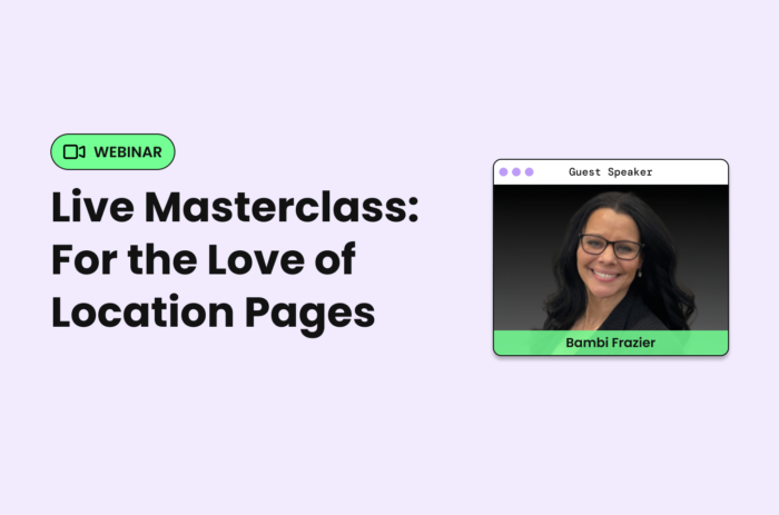 Live Masterclass: For the Love of Location Pages